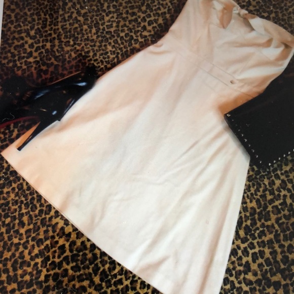 TIBI BRAND WINTER WHITE CHIC STRAPLESS DRESS - Picture 2 of 9